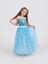 Kız Çocuk Frozen Elsa Mavi Elbise Askılı 5