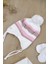 Kız Bebek Ponponlu Atkı & Bere & Eldiven Takımı 0-4 Yaş STL6837 3