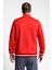 Kırmızı Erkek Fermuarlı Sweatshirt 23B-1124 5