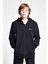 Siyah Çocuk Fermuarlı Kapüşonlu Sweatshirt 24S-3226-24B 1
