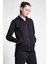 Siyah Kadın Fermuarlı Kapüşonlu Sweatshirt 24S-2219-24B 1