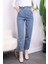 Mavi Bel Lastikli Mom Jeans Pantolon 2