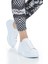 Ortopedik Bayan Düz Beyaz Kalın Taban Sneakers Spor Ayakkabı 3
