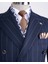 Italyan Stil Kruvaze Ceket Pantolon Takım Elbise Lacivert T13301 2