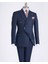 Italyan Stil Kruvaze Ceket Pantolon Takım Elbise Lacivert T13301 4