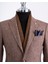 Italyan Stil Slim Fit Mono Yaka Erkek Tek Ceket Kahverengi T13347 2