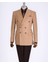 Italyan Stil Slim Fit Kadife Erkek Tek Ceket Camel T13183 1