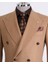 Italyan Stil Slim Fit Kadife Erkek Tek Ceket Camel T13183 2