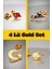 4 Lü Yaka Rozeti Gold Set 1