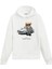 Retro Şoför Ayıcık Tasarım Pamuklu Normal Kesim Hoodie Sevgili Kombini Sevgiliye Baskılı Kapşonlu Sweatshirt 1