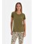 33590 Pamuklu Kısa Kollu Kadın Pijama Takımı Haki 1