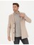 Erkek Bej Ekstra Slim Fit Yün Karışımlı Kaşe Kaban 50284222-VR011 1