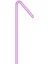 Pembe Pvc Pipet 48 Adet 22CM 2