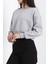 Byrclz Şardonlu Crop Sweat Grirenkli Byrnew 3