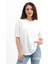 Bisiklet Yaka Halka ve Boncuk Detaylı T-Shirt - Ekru 2