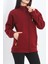 Unisex Dik Yaka Polar Ceket Bordo 1