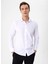 Slim Fit Klasik Yaka Armürlü Beyaz Erkek Gömlek Gm2024700423 3