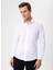 Slim Fit Klasik Yaka Armürlü Beyaz Erkek Gömlek Gm2024700423 4