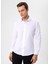 Slim Fit Klasik Yaka Armürlü Beyaz Erkek Gömlek Gm2024700342 4
