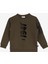 Baskılı Erkek Çocuk Haki Sweatshırt J4WB-SWT7758 1