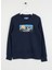 Baskılı Erkek Çocuk Lacivert Sweatshırt 12267135 1