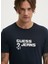 Lacivert Erkek T-Shirt M4BI76K8HM0A71W Gj Ss Cn Slım Full 3