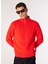 Dik Yaka Kırmızı Erkek Sweatshırt 12275180_JCOOVE Sweat Hıgh Neck 1