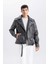 Su İtici Regular Fit Fermuarlı Cepli Suni Deri Ceket Mont C4862AX24WN 3