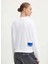 Yuvarlak Yaka Baskılı Beyaz Kadın Sweatshırt 245J1806 4