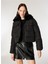 Siyah Kadın Mont Onlmaggı Fur Puffer Lıfe Cc Otw 3