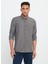 Slim Fit Düğmeli Yaka Kahve Erkek Gömlek Ace202510303_Gömlek Par Dy 2