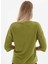 Yuvarlak Yaka Düz Yeşil Kadın Bluz 24KSL8959 4