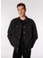 Normal Siyah Düz Erkek Gömlek 245d1403_Klj Mıx Materıal Jacket 1