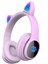 Mobify Kedi Kulağı Tasarımlı Rgb Işıklı Katlanabilir L400 Bluetooth Kulaklık Mor 1