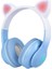 Technoguru Kedi Kulağı Tasarımlı Rgb Işıklı Katlanabilir Bluetooth Kulaklık Stn-28 Pro Mavi 1