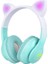Technoguru Kedi Kulağı Tasarımlı Rgb Işıklı Katlanabilir Bluetooth Kulaklık Stn-28 Pro Yeşil 1