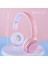 Technoguru M6 Pro Ayarlanabilir ve Katlanabilir Kulak Üstü Bluetooth Kulaklık Pembe 5