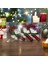 Vıp Deluxe 3 Adet Fiyonklu Baston Çubuk Yılbaşı Ağaç Süsü 10 cm Parlak Simli Kırmızı Noel Süsleri 2