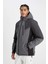 Termometreli Outdoor Mont Su Itici Rüzgar Ve Su Geçirmez Slim Fit Dar Kesim Kapüşonlu Fermuarlı Black 3