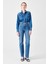 Yüksek Bel Düz Paça Slim Straight Indigo Kadın Denim Pantolon DT10262SARAH Slim Straight Fit Yüks 1