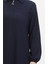 Yakalı Fermuarlı Ferace 1021-04 Lacivert 4