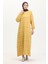 Tuvit Kareli Elbise 0531-04 Sarı 1