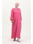 Tuvit Kareli Elbise 0531-03 Pembe 1