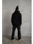 3 Iplik Kapşonlu Sweatshirt Hoodie - Siyah 3