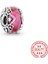 Aşkınızı Ortaya Çıkarın Pembe Murano Cam Charm 925 Ayar 3