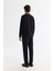 Erkek Siyah Bisiklet Yaka Pamuklu Baskılı Elastan Sweatshirt A42y1240 4