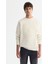 Erkek Ekru Bisiklet Yaka Pamuklu Baskılı Elastan Sweatshirt A42y1243 1