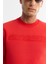 Erkek Kırmızı Bisiklet Yaka 3 Iplik Şardonlu Baskılı Sweatshirt A42y1306 2