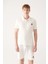 Erkek Beyaz Soft Touch Havlu Marine Baskılı Polo Yaka T-Shirt A31Y1033 3