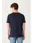 Erkek Lacivert Ultrasoft V Yaka Düz Modal T-Shirt B001173 4